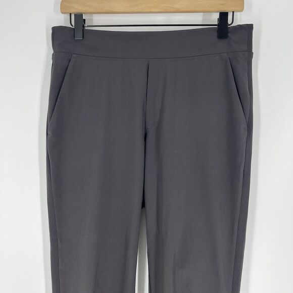 Athleta Pants Size 4 Womens Gray Brooklyn Ankle Pull On Travel Mid Rise Pockets - Picture 2 of 8